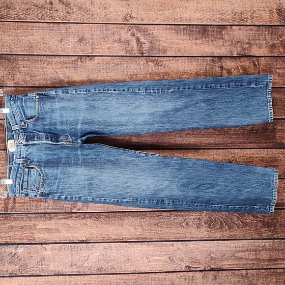 32x33 Vtg Straight Leg Mens Double X Premium Button Fly Blue Jean - Picture 4 of 15